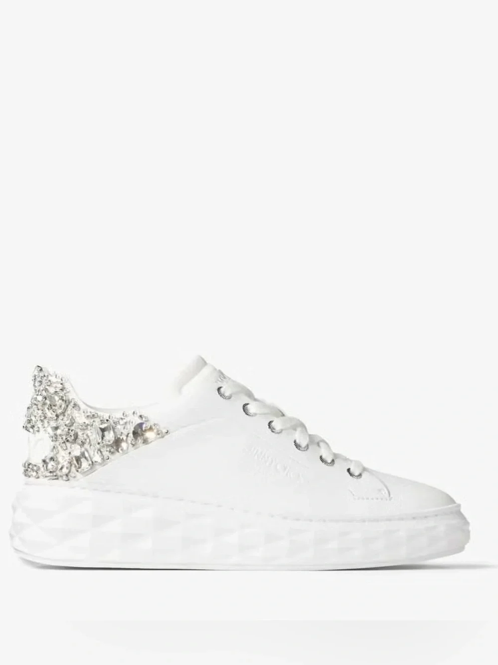 JIMMY CHOO Diamond Maxi Crystal-Embellished Sneakers $1,595 37